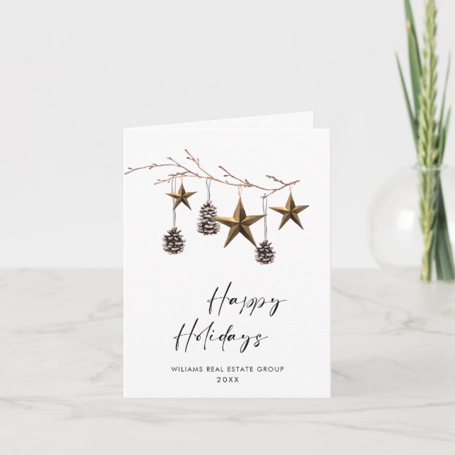 Elegant Minimalistisk korporativ jul Hälsning Helgkort (Framsida)