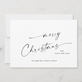 Elegant Minimalistisk korporativ jul Hälsning Ho Julkort