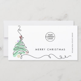 Elegant Minimalistisk korporativ jul Hälsning Julkort