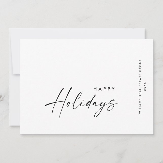 Elegant Minimalistisk korporativ jul Hälsning Julkort (Framsida)