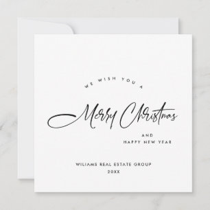 Elegant Minimalistisk korporativ jul Hälsning Julkort