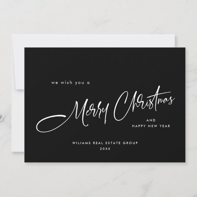 Elegant Minimalistisk korporativ jul Hälsning Julkort (Framsida)