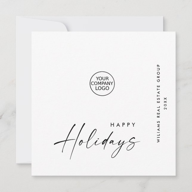 Elegant Minimalistisk korporativ jul Hälsning Julkort (Framsida)