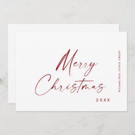 Elegant Minimalistisk korporativ jul Hälsning Julkort