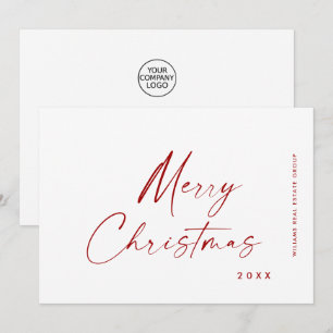 Elegant Minimalistisk korporativ jul Hälsning Julkort