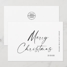 Elegant Minimalistisk korporativ jul Hälsning Julkort