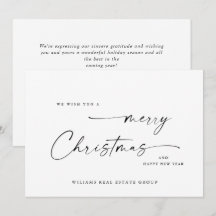 Elegant Minimalistisk korporativ jul Hälsning