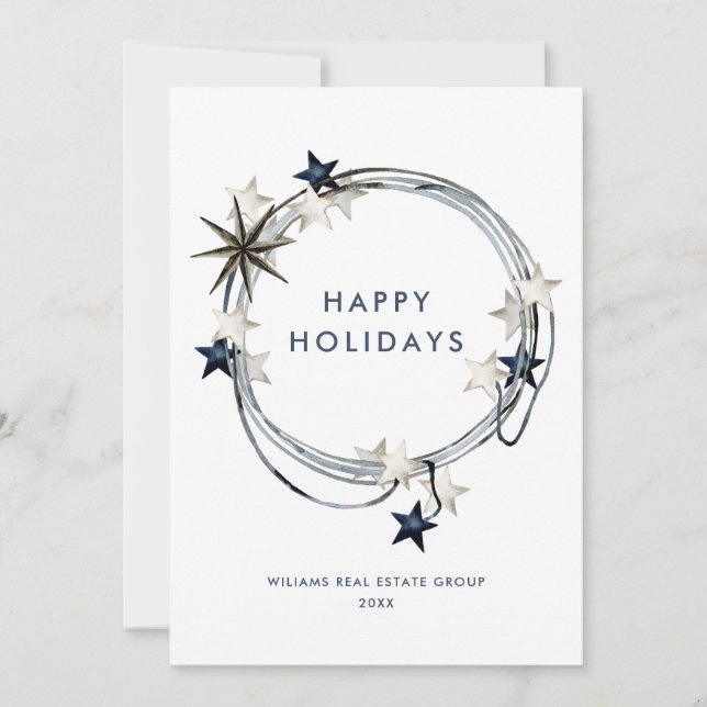 Elegant Minimalistisk korporativ jul Hälsning Julkort (Framsida)