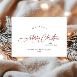 Elegant Minimalistisk korporativ jul Hälsning Julkort