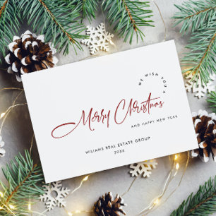 Elegant Minimalistisk korporativ jul Hälsning Julkort