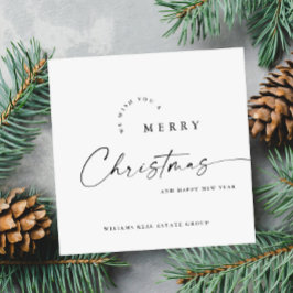 Elegant Minimalistisk korporativ jul Hälsning Julkort