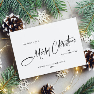 Elegant Minimalistisk korporativ jul Hälsning Julkort