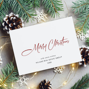 Elegant Minimalistisk korporativ jul Hälsning Julkort