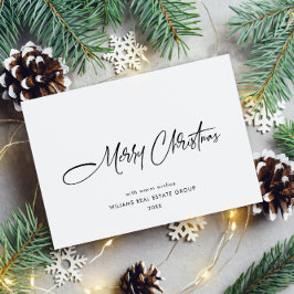 Elegant Minimalistisk korporativ jul Hälsning Julkort