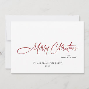 Elegant Minimalistisk korporativ jul Hälsning Julkort