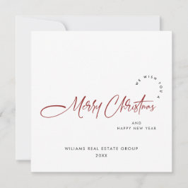 Elegant Minimalistisk korporativ jul Hälsning Julkort
