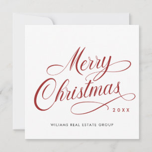 Elegant Minimalistisk korporativ jul Hälsning Julkort