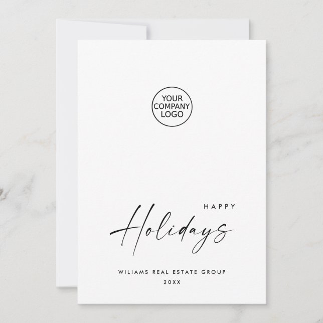 Elegant Minimalistisk korporativ jul Hälsning Julkort (Framsida)