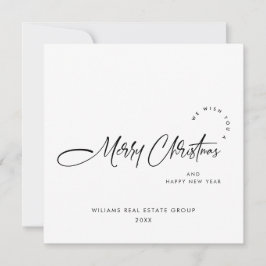 Elegant Minimalistisk korporativ jul Hälsning Julkort