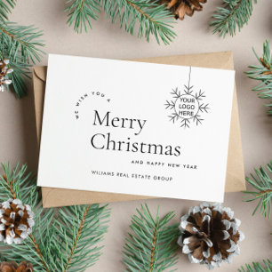 Elegant Minimalistisk korporativ jul Hälsning Vykort