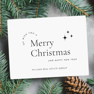 Elegant Minimalistisk korporativ jul Hälsning Vykort