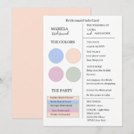 Elegant minimalistisk lätt blå och rosabruden inbjudningar