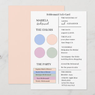 Elegant minimalistisk lätt blå och rosabruden inbjudningar
