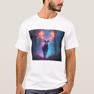 Elegant minimalistisk linje konst hjort t shirt
