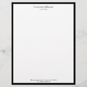 Elegant Minimalistisk lyx Boutique Black/White Brevhuvud