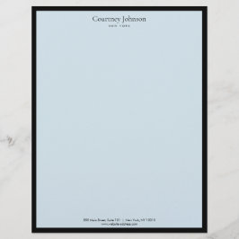 Elegant minimalistisk lyxig boutique svart/blå brevhuvud