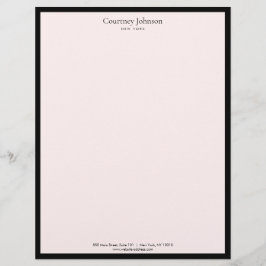 Elegant minimalistisk lyxig boutique svart/ rosa brevhuvud