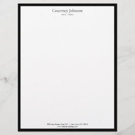 Elegant minimalistisk lyxig boutique svart/vit brevhuvud