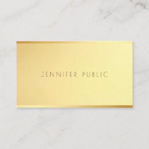 Elegant - minimalistisk mall - glamor Guld modern Visitkort