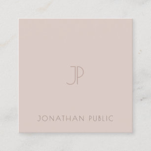 Elegant - minimalistisk mall Modern Monogram enkel Fyrkantigt Visitkort