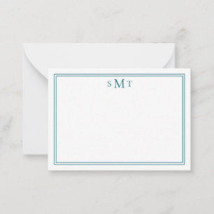 Elegant: Minimalistisk målning tre Brev monogram Anteckningskort