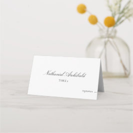 Elegant & minimalistisk med måltidsval Bröllop Placeringskort