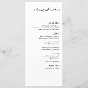 Elegant Minimalistisk meny med fyra kurser på Bröl