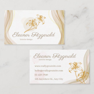 Elegant Minimalistisk Mjuk Kontaktkort Visitkort