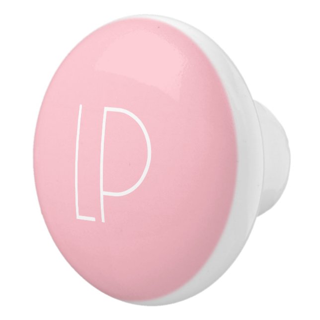 Elegant minimalistisk modern initial på pastellros knopp (Höger)