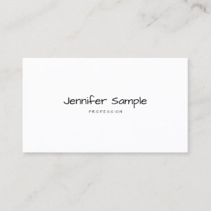 Elegant minimalistisk modern mall handskriven topp visitkort