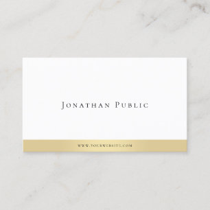 Elegant - minimalistisk modern Professionell i Gul Visitkort