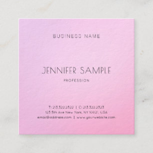 Elegant Minimalistisk modern Rosa Harmony Luxury Fyrkantigt Visitkort
