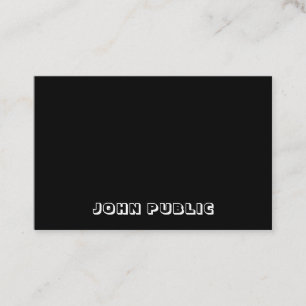Elegant minimalistisk modern svart och vit B&W Visitkort