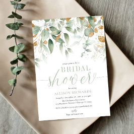 Elegant minimalistisk möhippa i guld inbjudningar