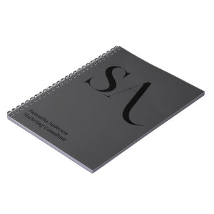 Elegant - minimalistisk monogram fotopatbok för Sp Anteckningsbok