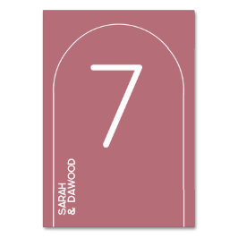 Elegant minimalistisk muslimsk Bröllop i Ro Guld Bordsnummer