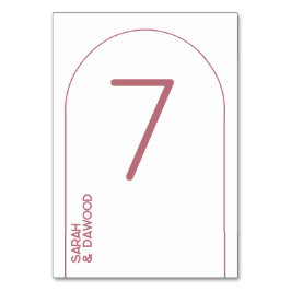 Elegant Minimalistisk muslimsk Bröllop i Vit ros G Bordsnummer