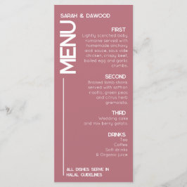 Elegant Minimalistisk muslimsk Ro Guld White Bröll Meny