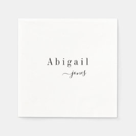 Elegant Minimalistisk Namn-Personlig i skript Pappersservett