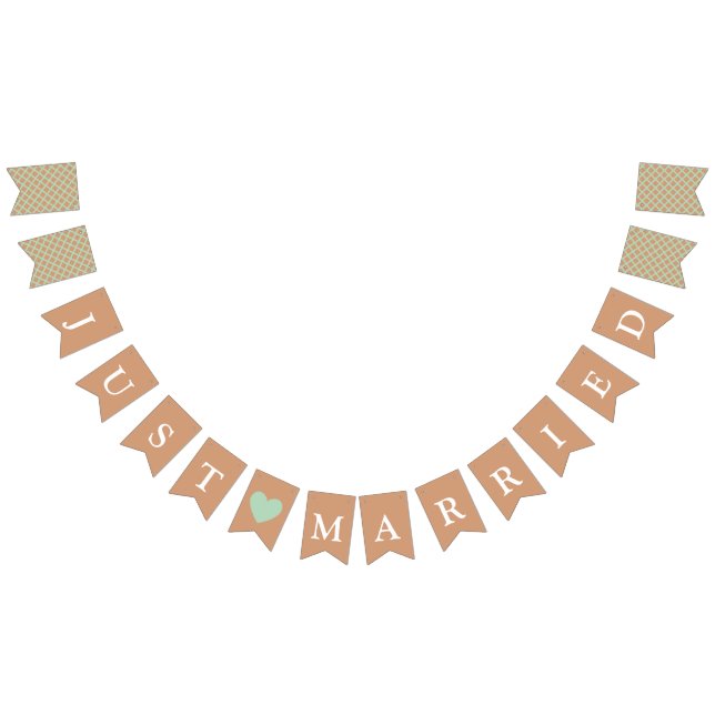 Elegant Minimalistisk Ny gifta Newlyweds Vimplar (Alla)